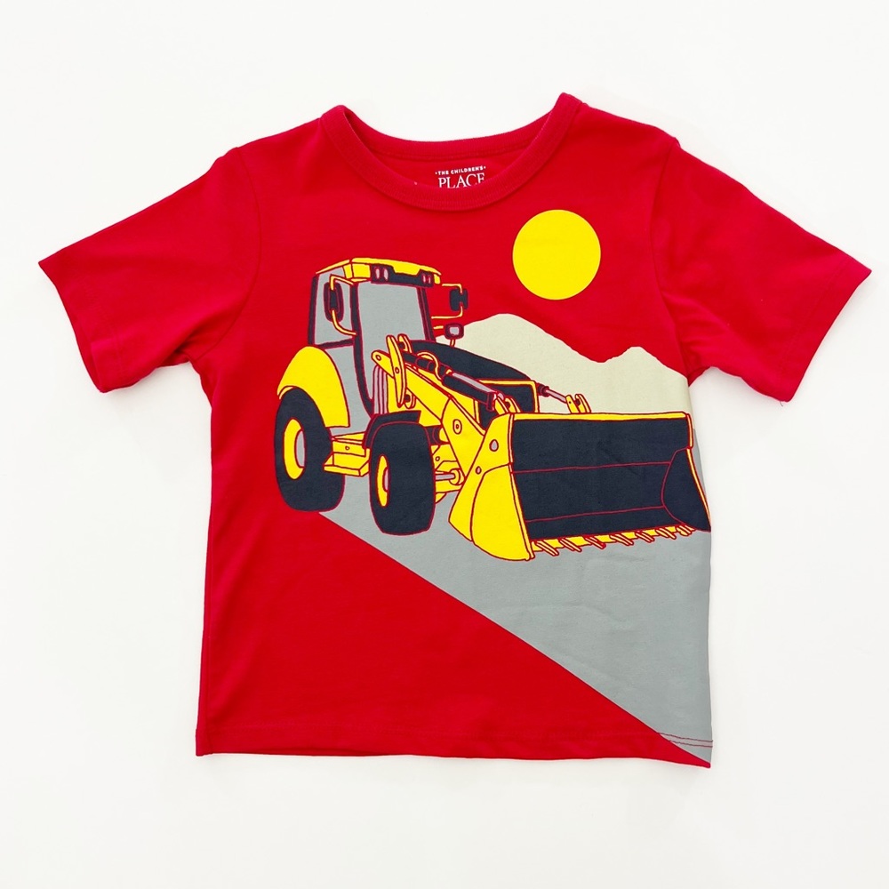 Children’s Place Boys Graphic Bulldozer Short Sleeve T-Shirt